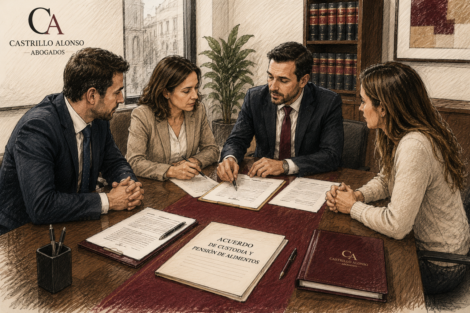 Negociación familiar previa a demanda de divorcio, custodia y modificación de medidas