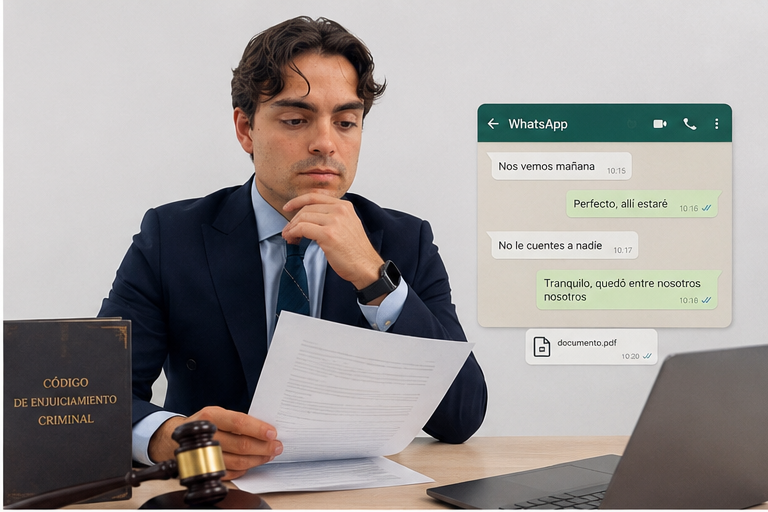 Prueba digital penal con teléfono móvil, audios, capturas de WhatsApp y expediente penal