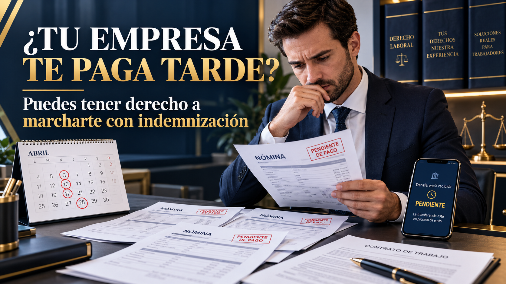 Empresa paga tarde salarios artículo 50 Estatuto de los Trabajadores